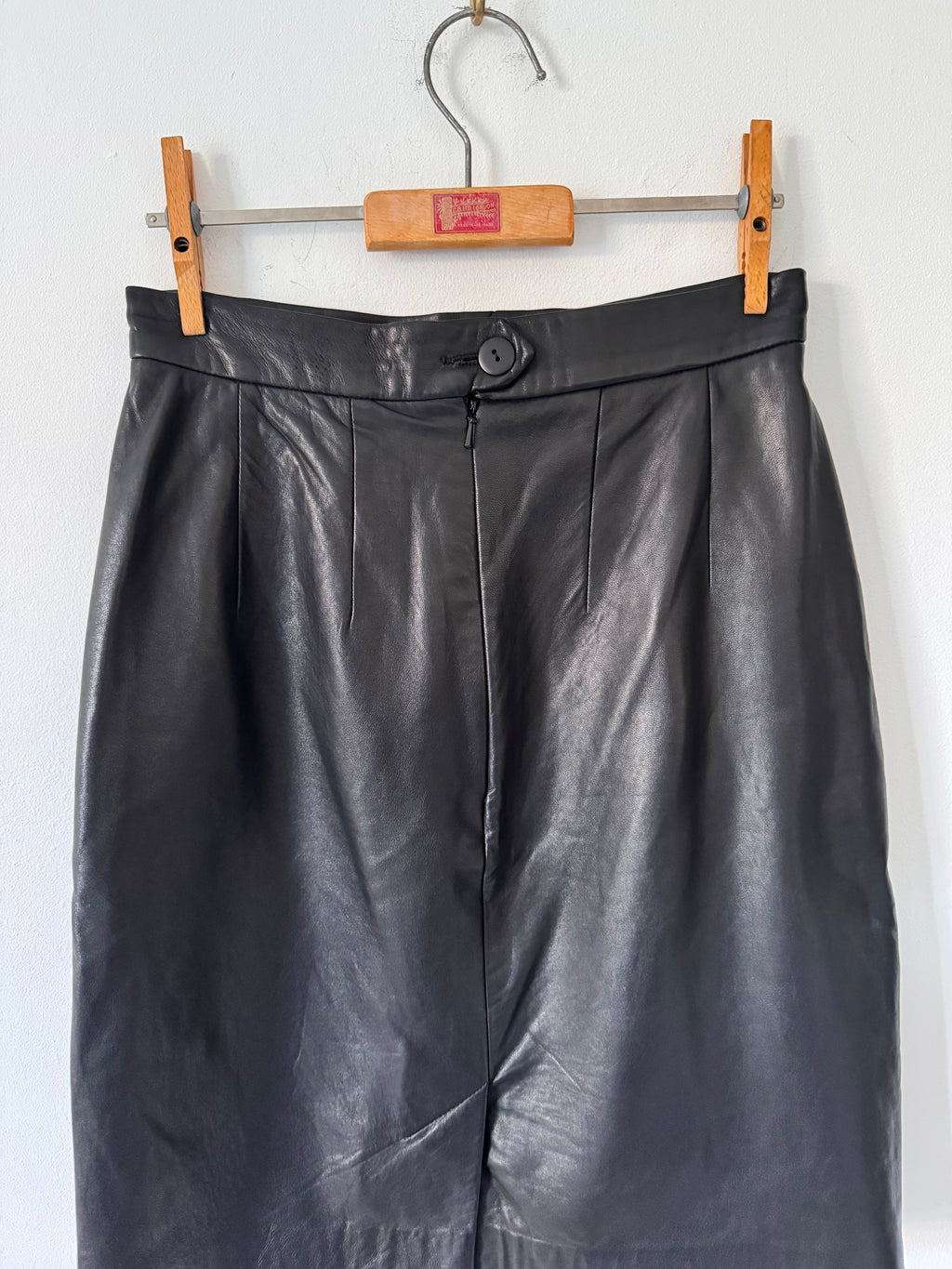 Paul Costelloe Vintage Pencil LeatherSkirt image 1