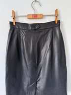 Paul Costelloe Vintage Pencil LeatherSkirt image 1