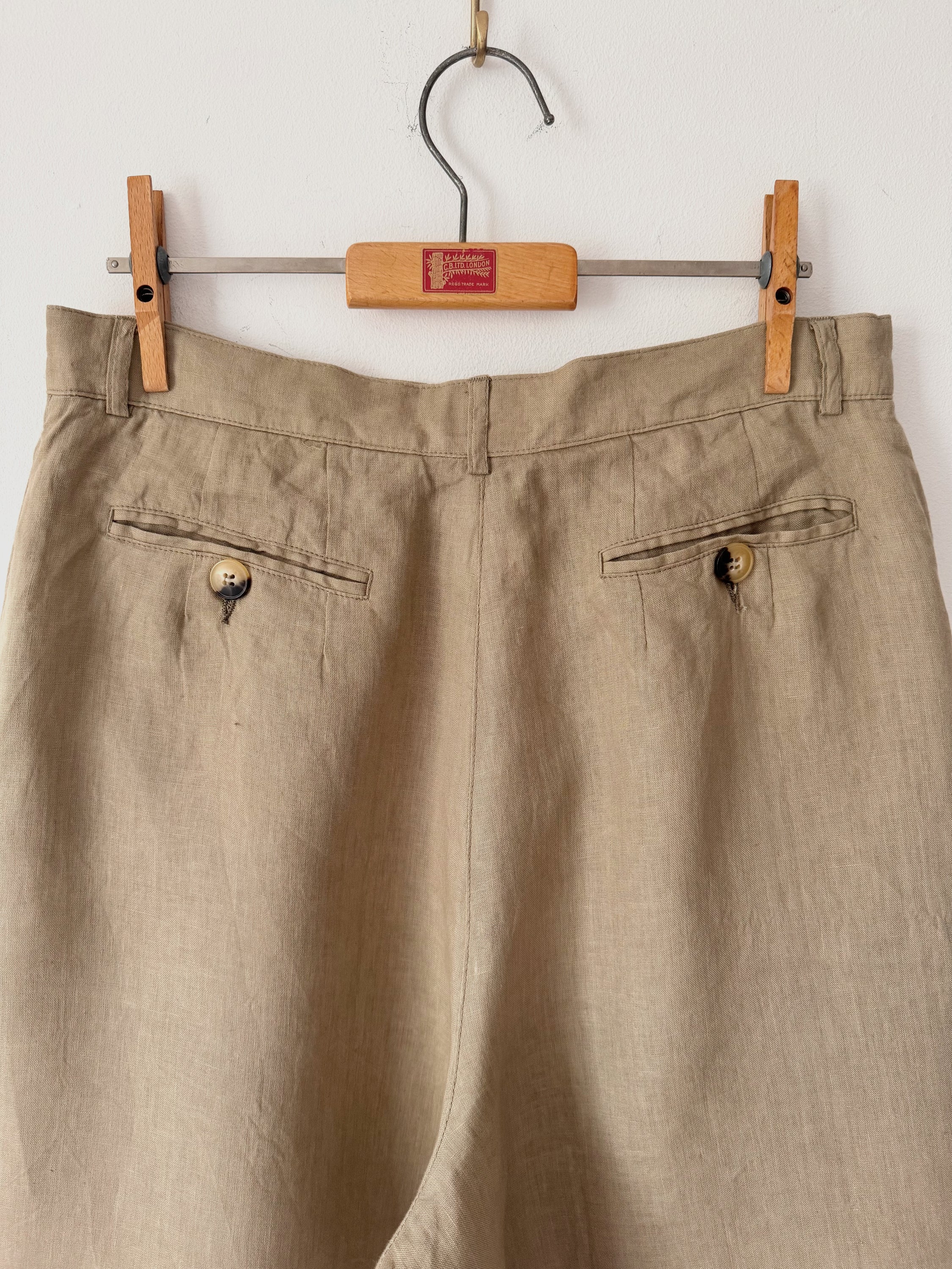 Giorgio Armani Preowned Linen Bermuda Shorts image 6