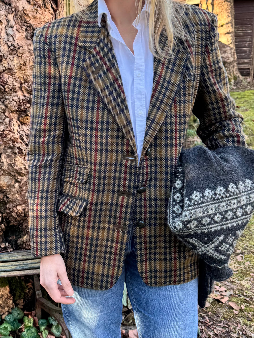 DAKS Vintage Blazer with Leather Buttons image 2