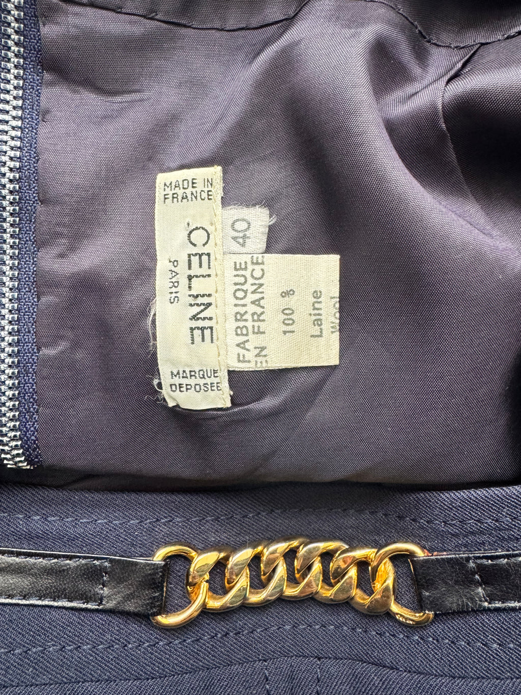 Celine Paris Vintage Pleated Wool Skirt image 4