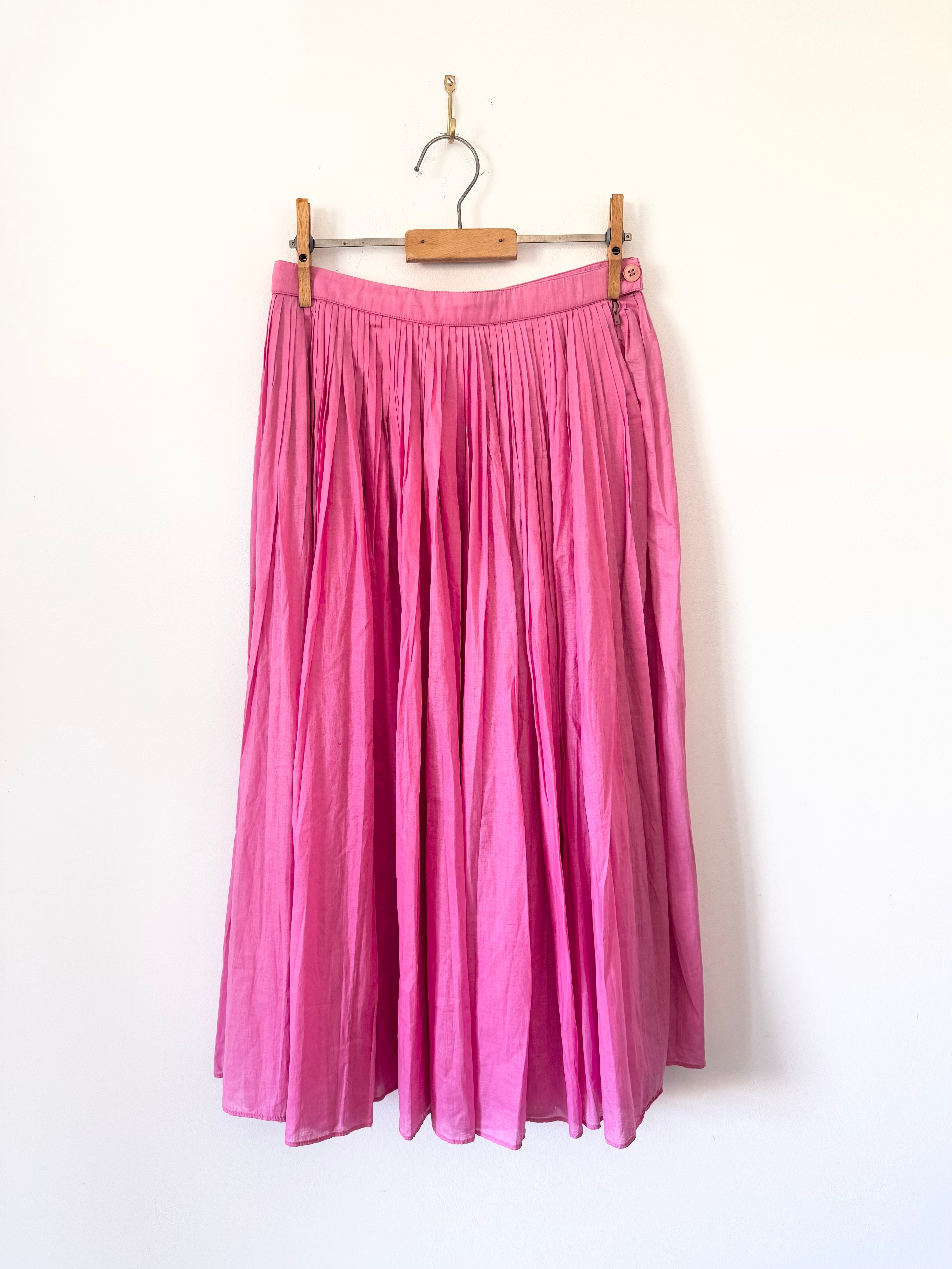 Vintage Italian Pink Cotton Skirt image 1