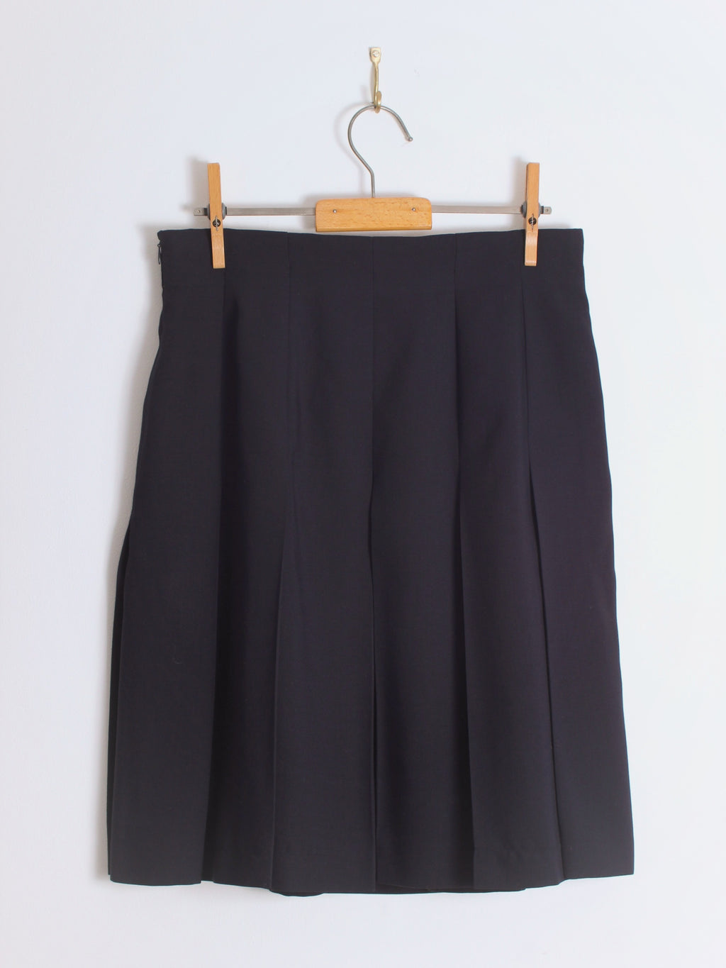 Escada Margaretha Ley Vintage Pleated Wool Blend Skirt image 3