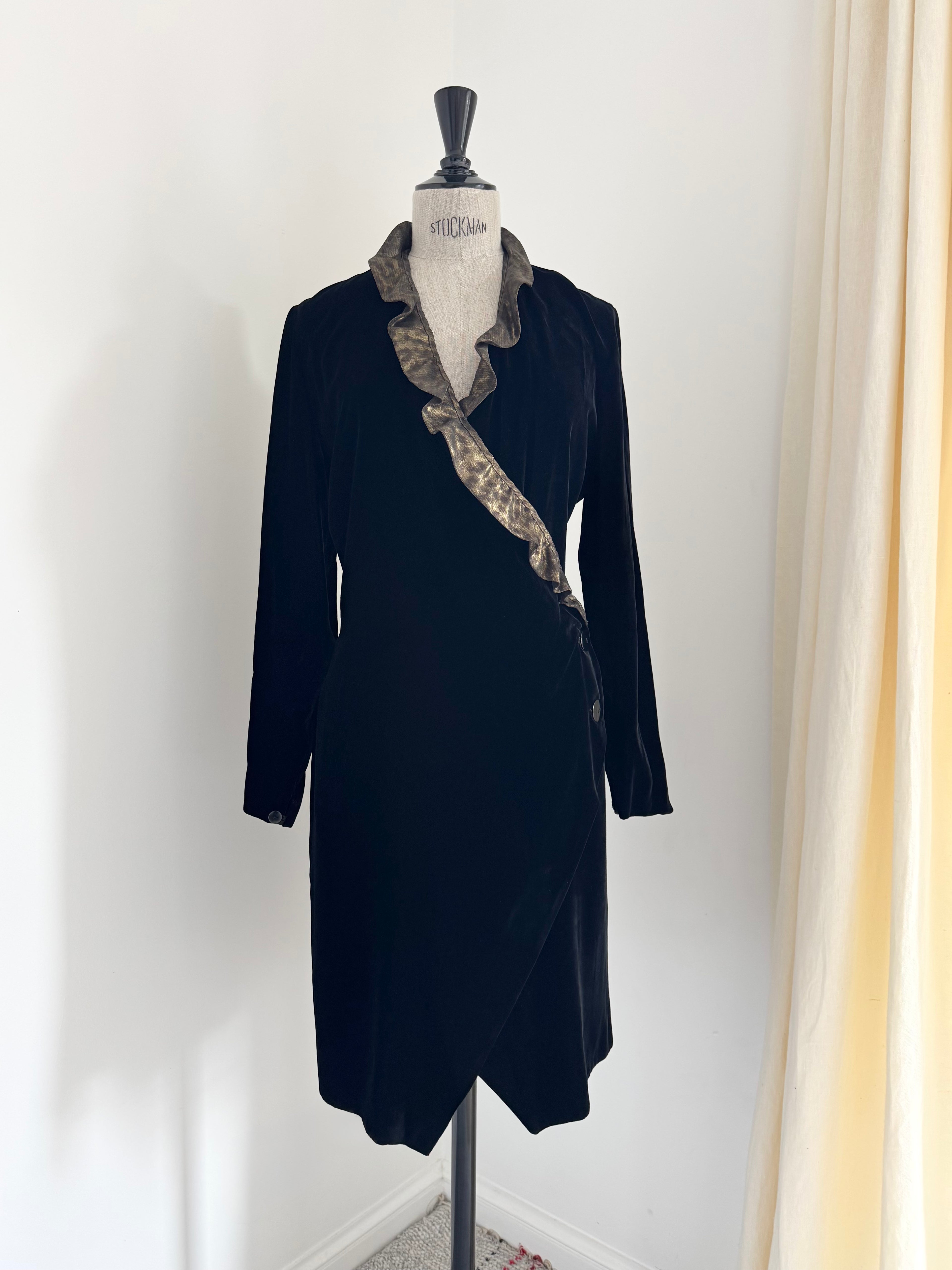 Krizia Black Velvet Dress