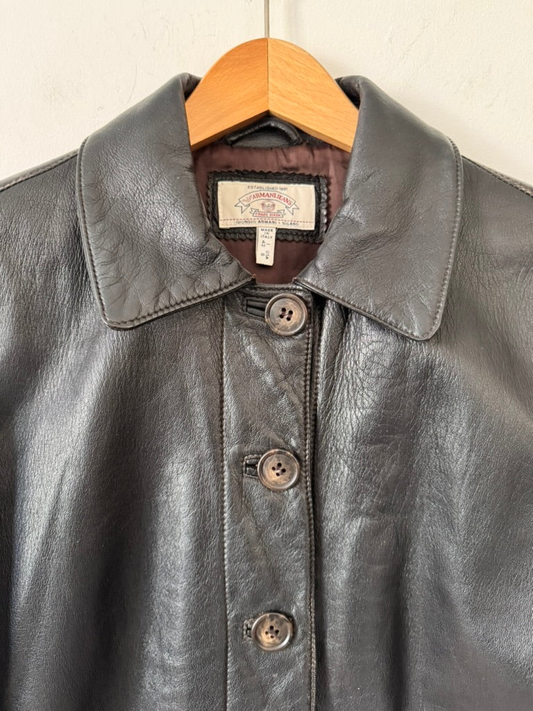 Armani Jeans Vintage Leather Jacket image 2