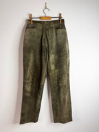 Vintage Green Suede Trousers image 1