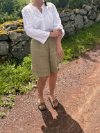 Giorgio Armani Preowned Linen Bermuda Shorts image 1