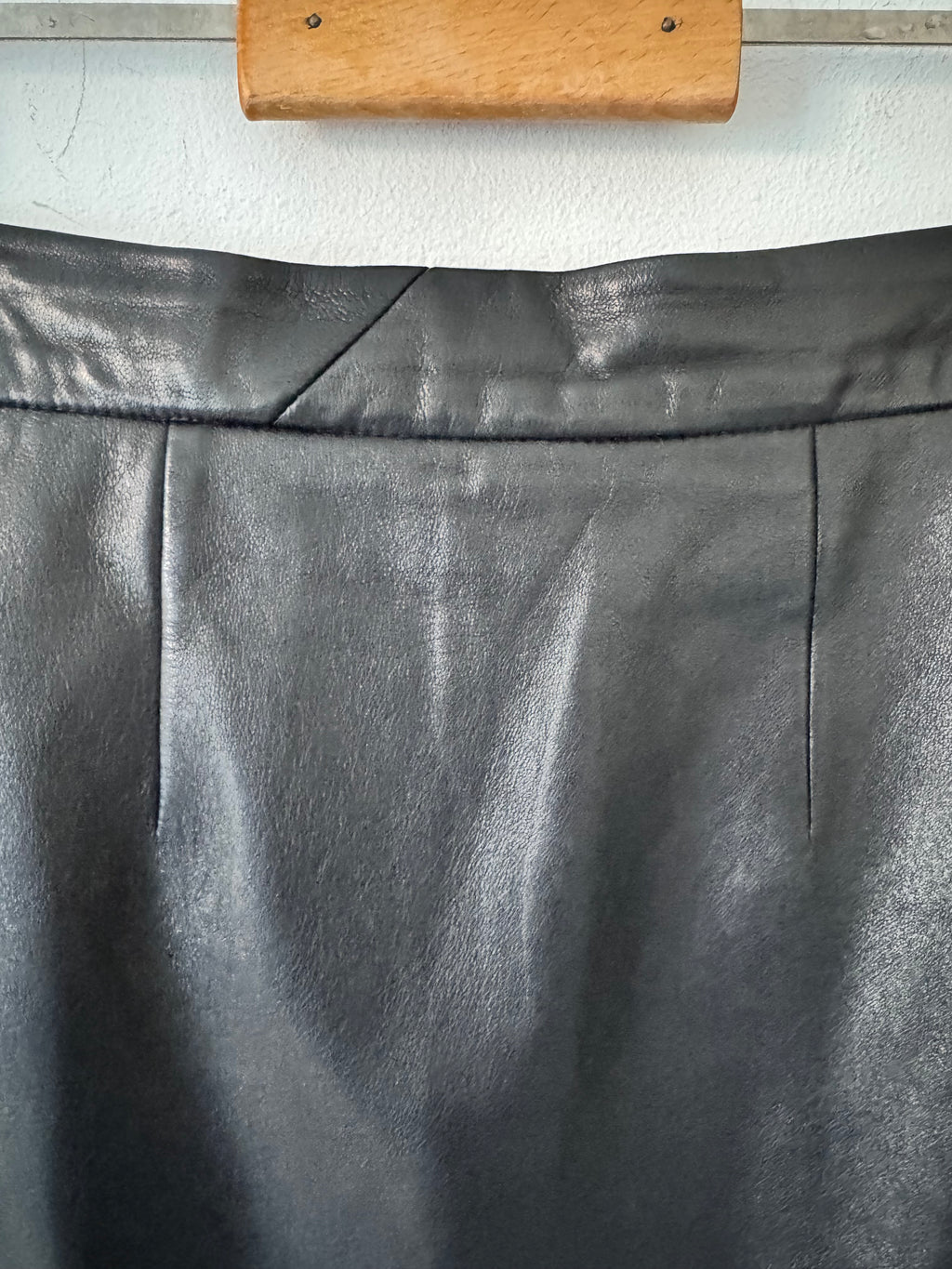 Paul Costelloe Vintage Pencil LeatherSkirt image 5