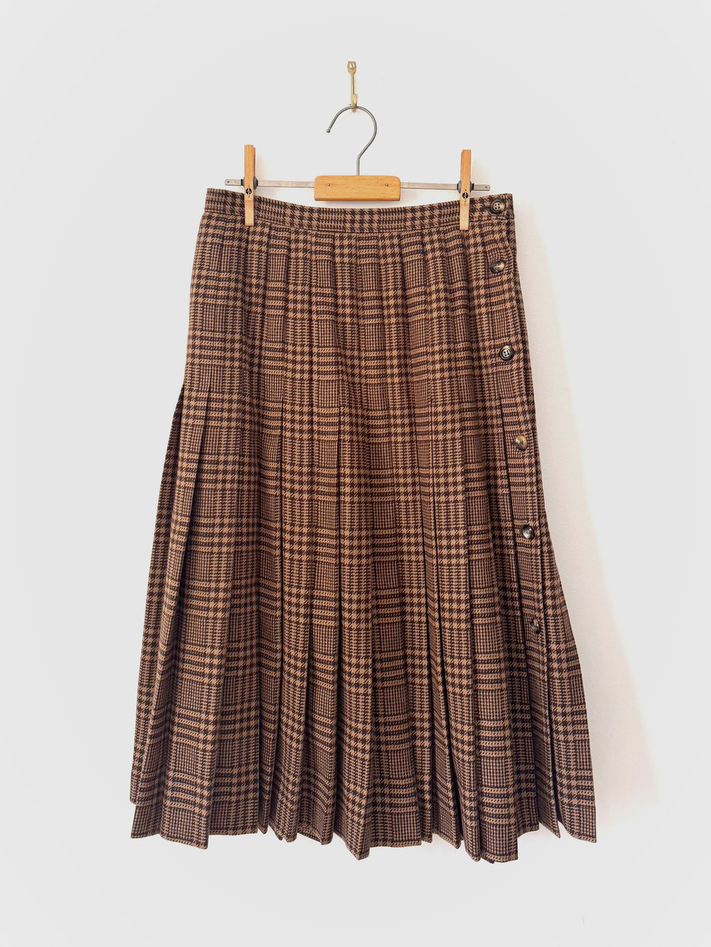 Valentino Miss V Vintage Prince of Wales Check Pleated Skirt image 0