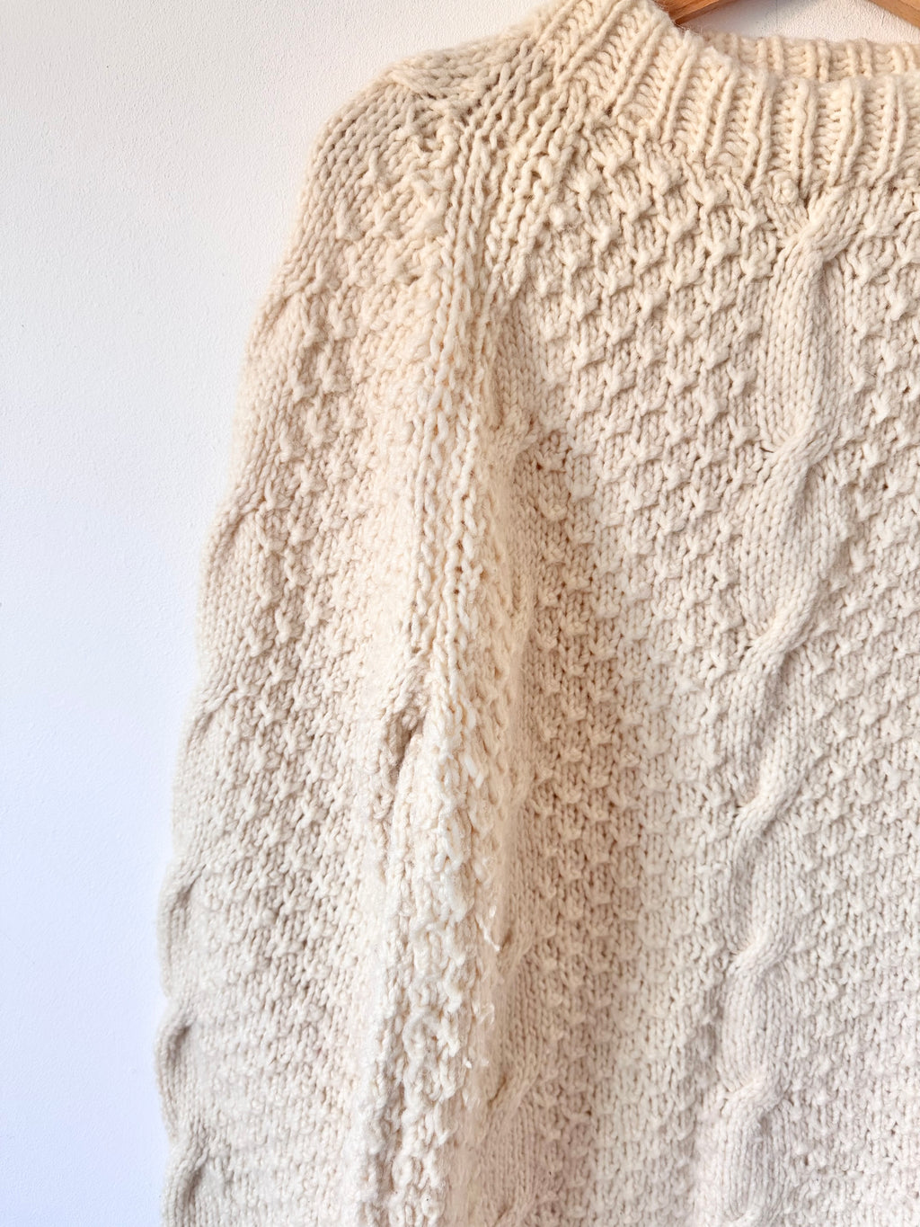Hand-knitted Vintage Cable Knit Jumper image 3