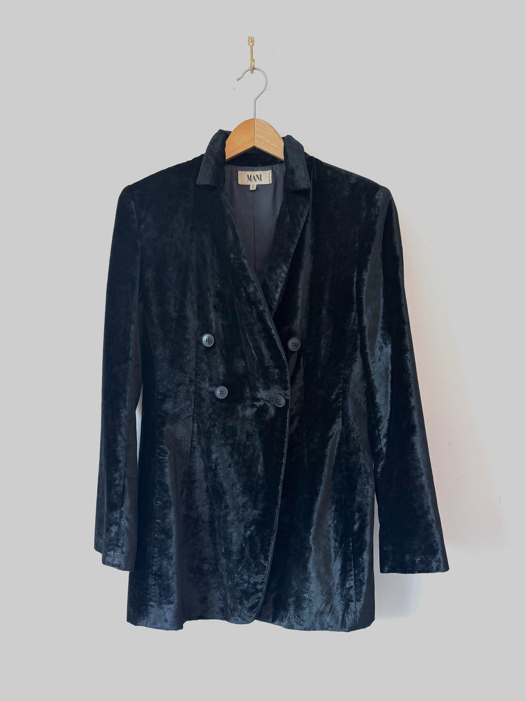 MANI Preowned Longline Crushed Velvet Blazer image 1