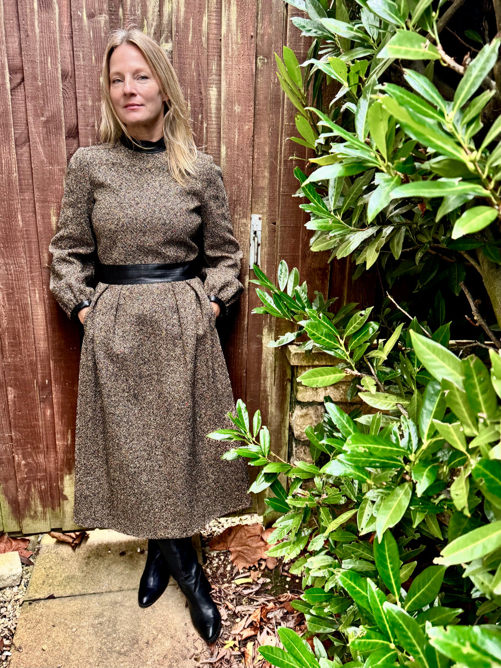 J&M Davidson Pre Owned Dress With Leather Details image 2