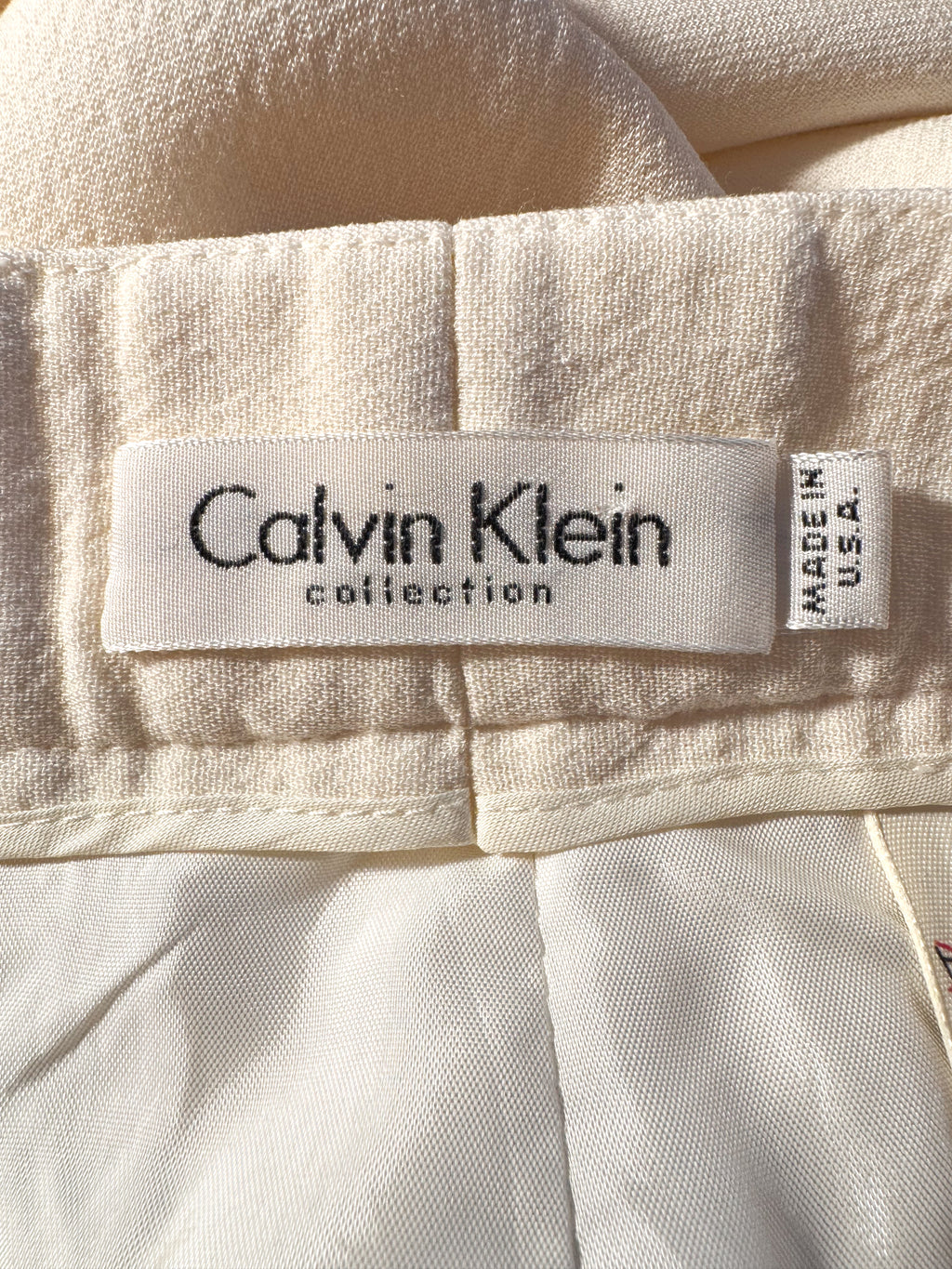 Calvin Klein Preowned Ivory Trousers image 1