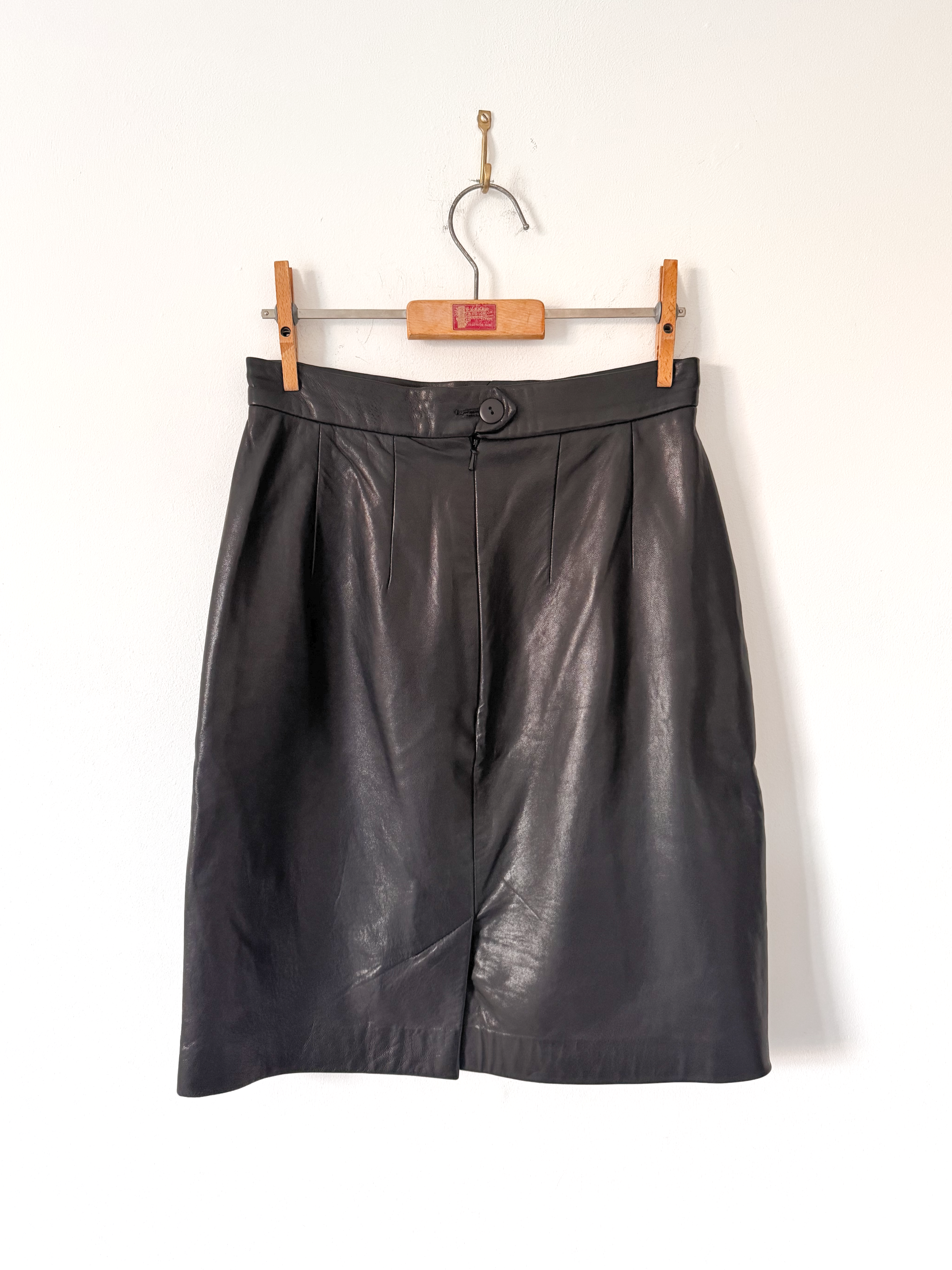 Paul Costelloe Vintage Pencil LeatherSkirt image 2