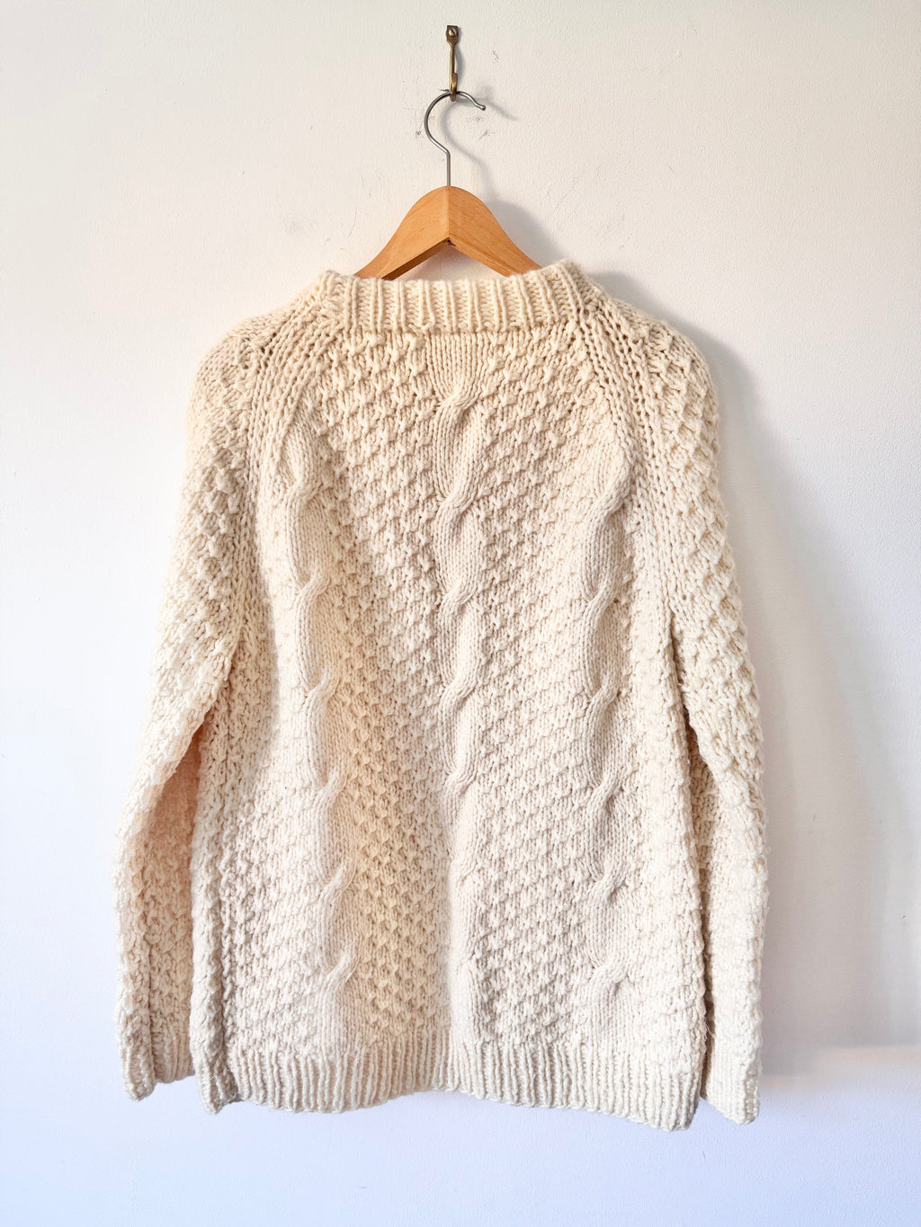 Hand-knitted Vintage Cable Knit Jumper image 2