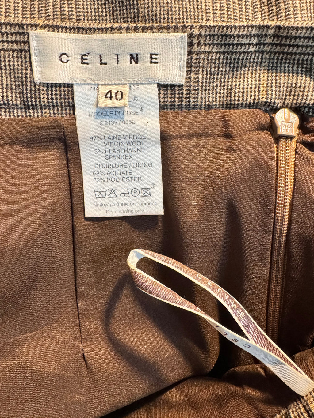 Celine Preowned Check Pencil Skirt image 5
