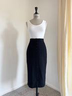 2004 Ralph Lauren FW Runway Black Wool Skirt