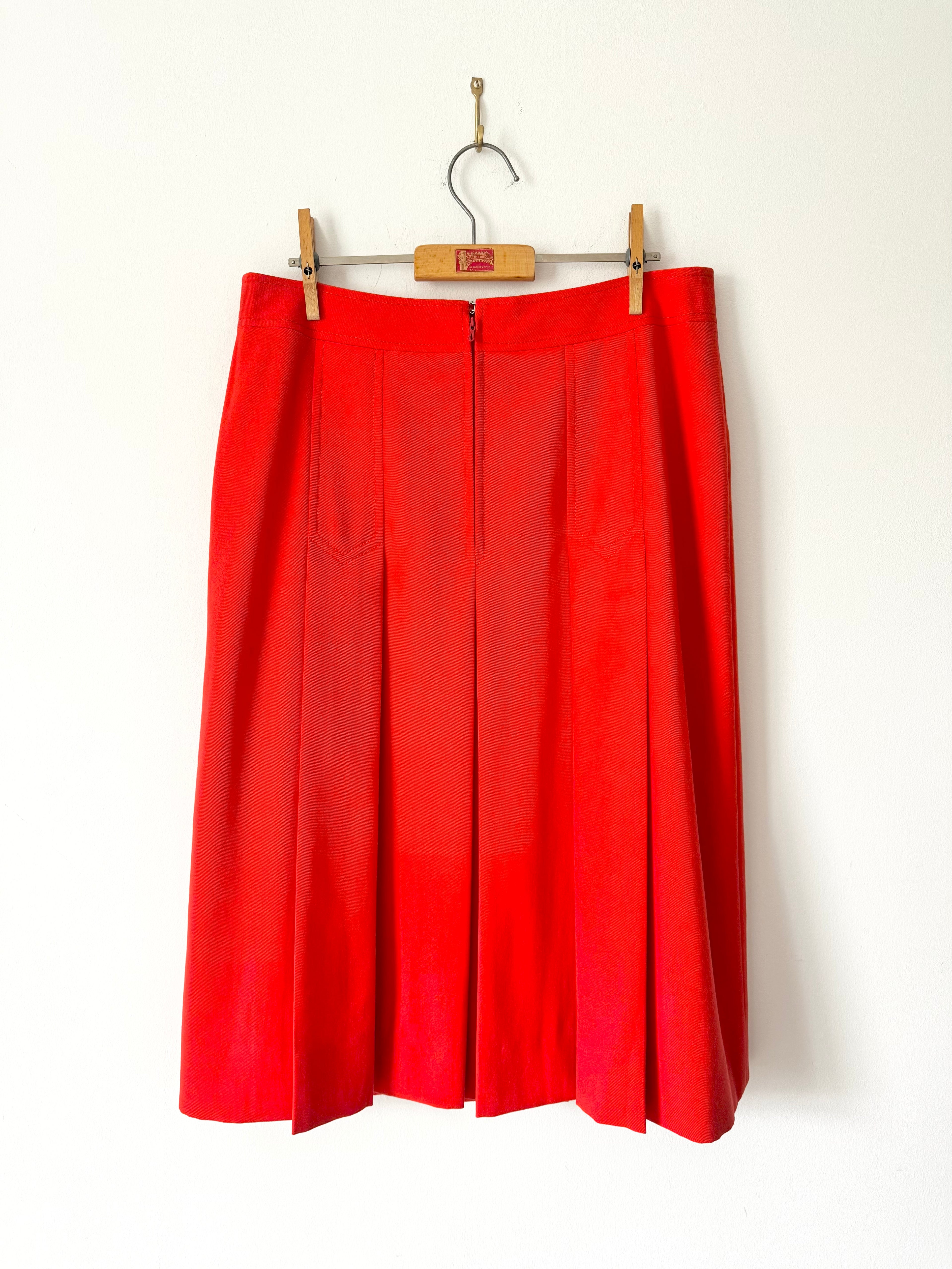 Celine Vintage Pleated Horsebit Skirt image 2
