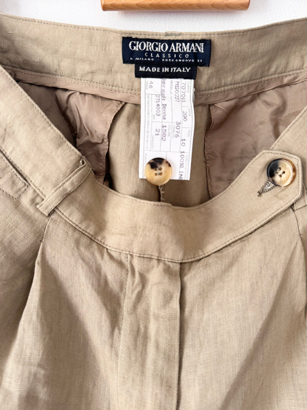 Giorgio Armani Preowned Linen Bermuda Shorts image 5