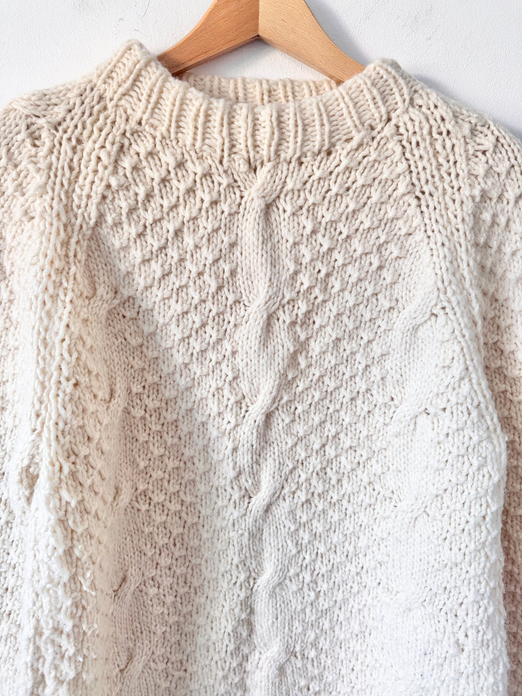 Hand-knitted Vintage Cable Knit Jumper image 5