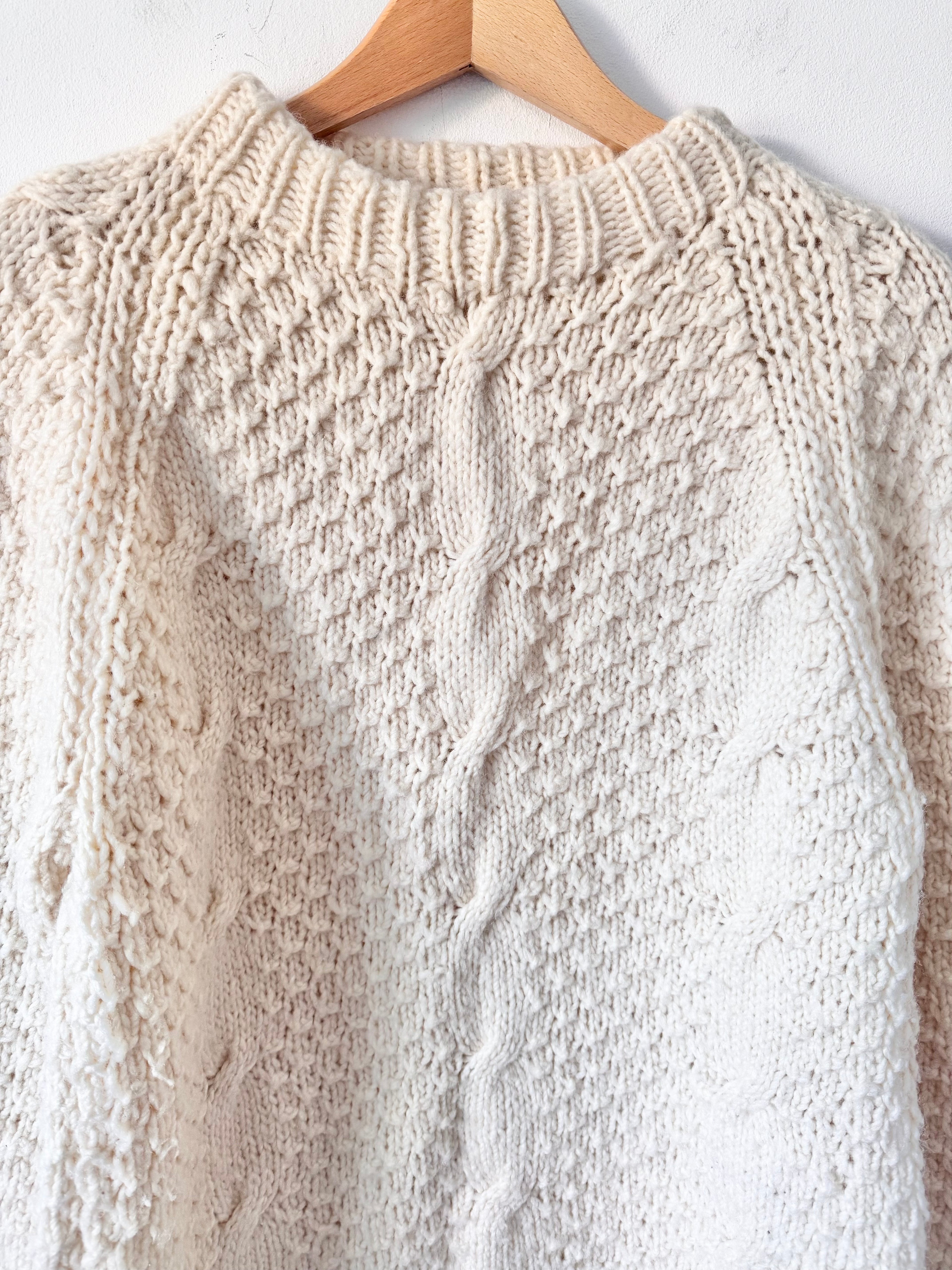 Hand-knitted Vintage Cable Knit Jumper image 5