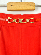 Celine Vintage Pleated Horsebit Skirt image 1