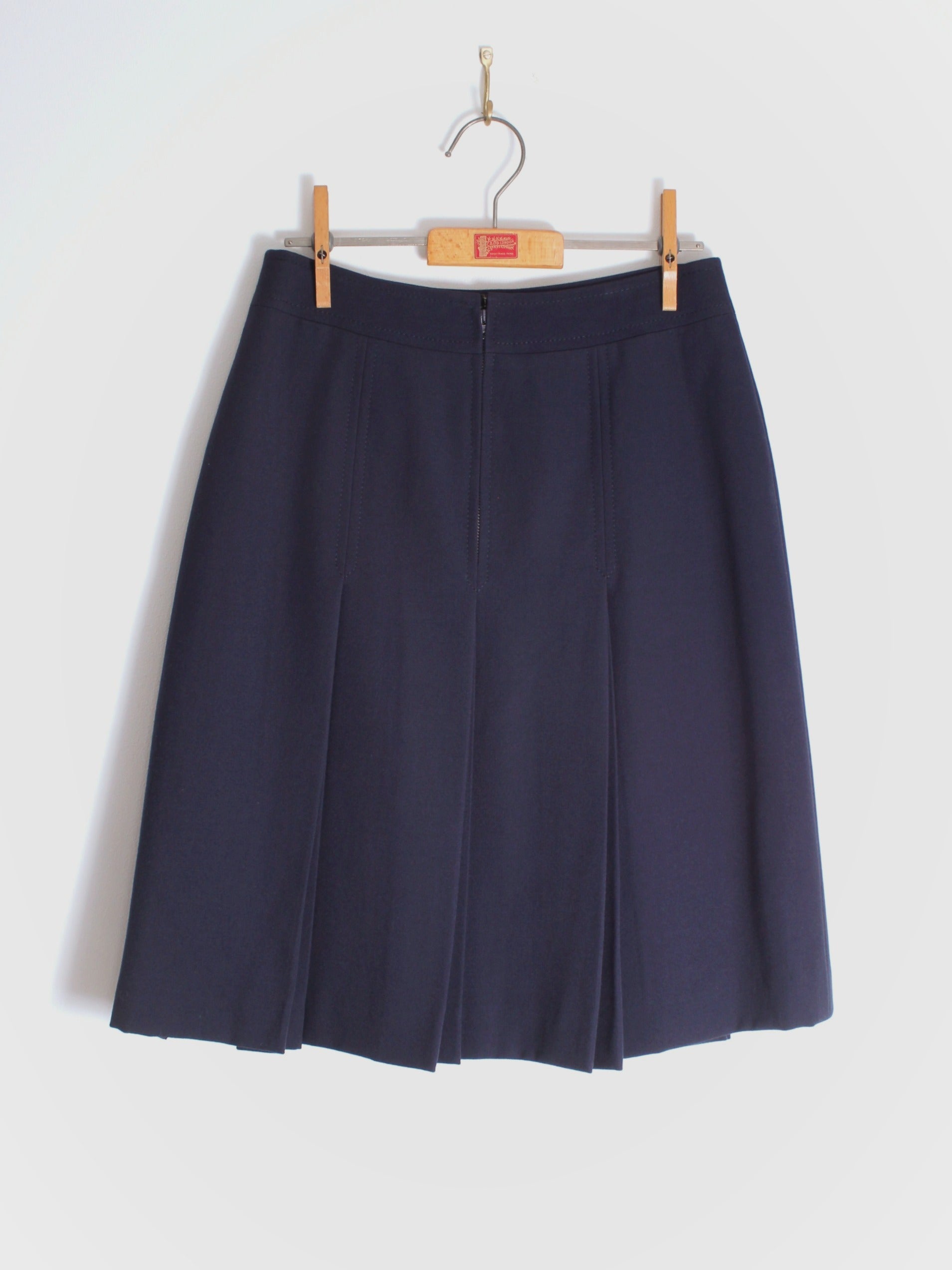 Celine Paris Vintage Pleated Wool Skirt image 2