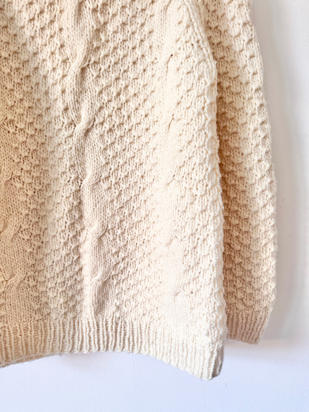 Hand-knitted Vintage Cable Knit Jumper image 8