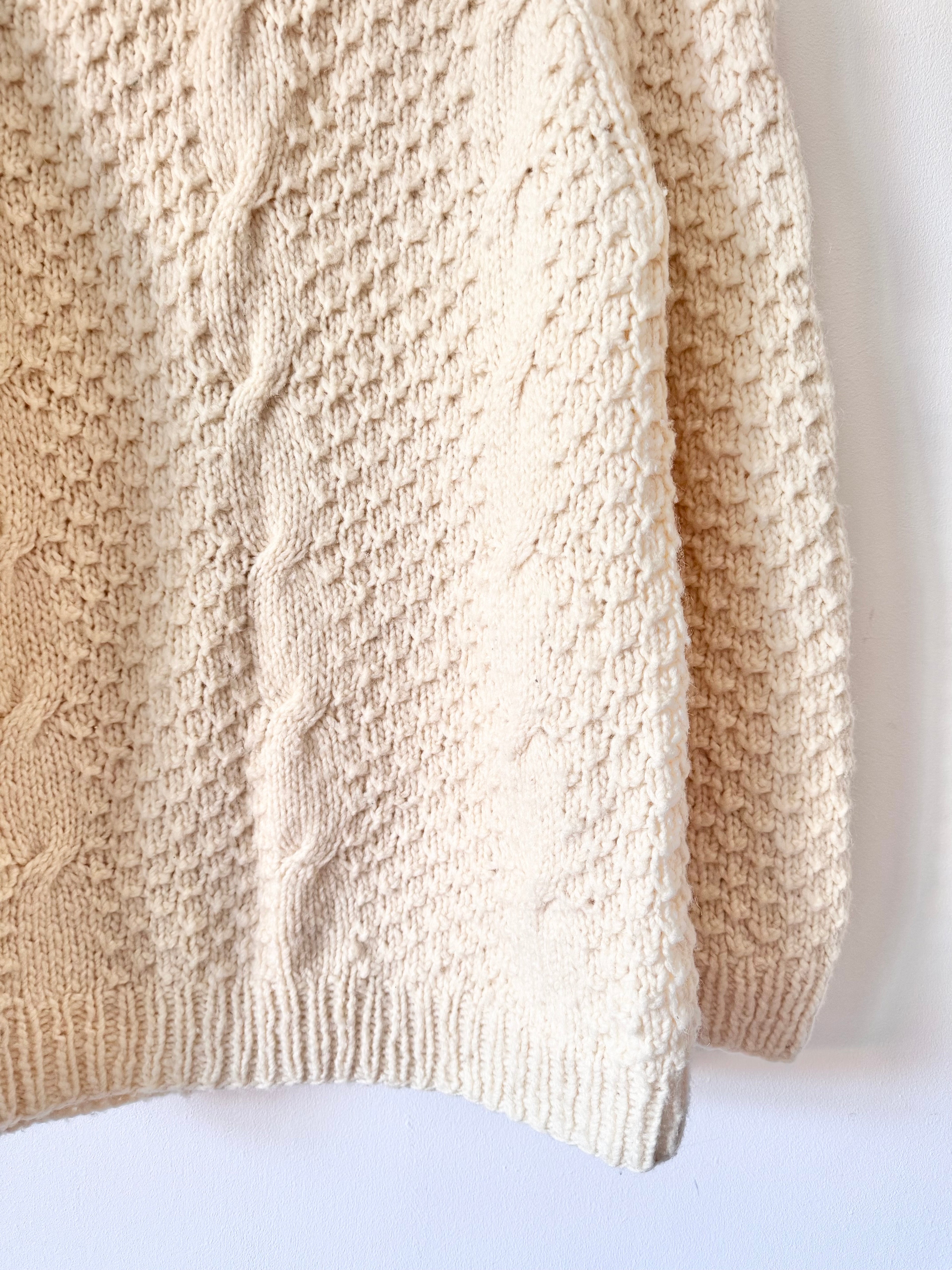 Hand-knitted Vintage Cable Knit Jumper image 8