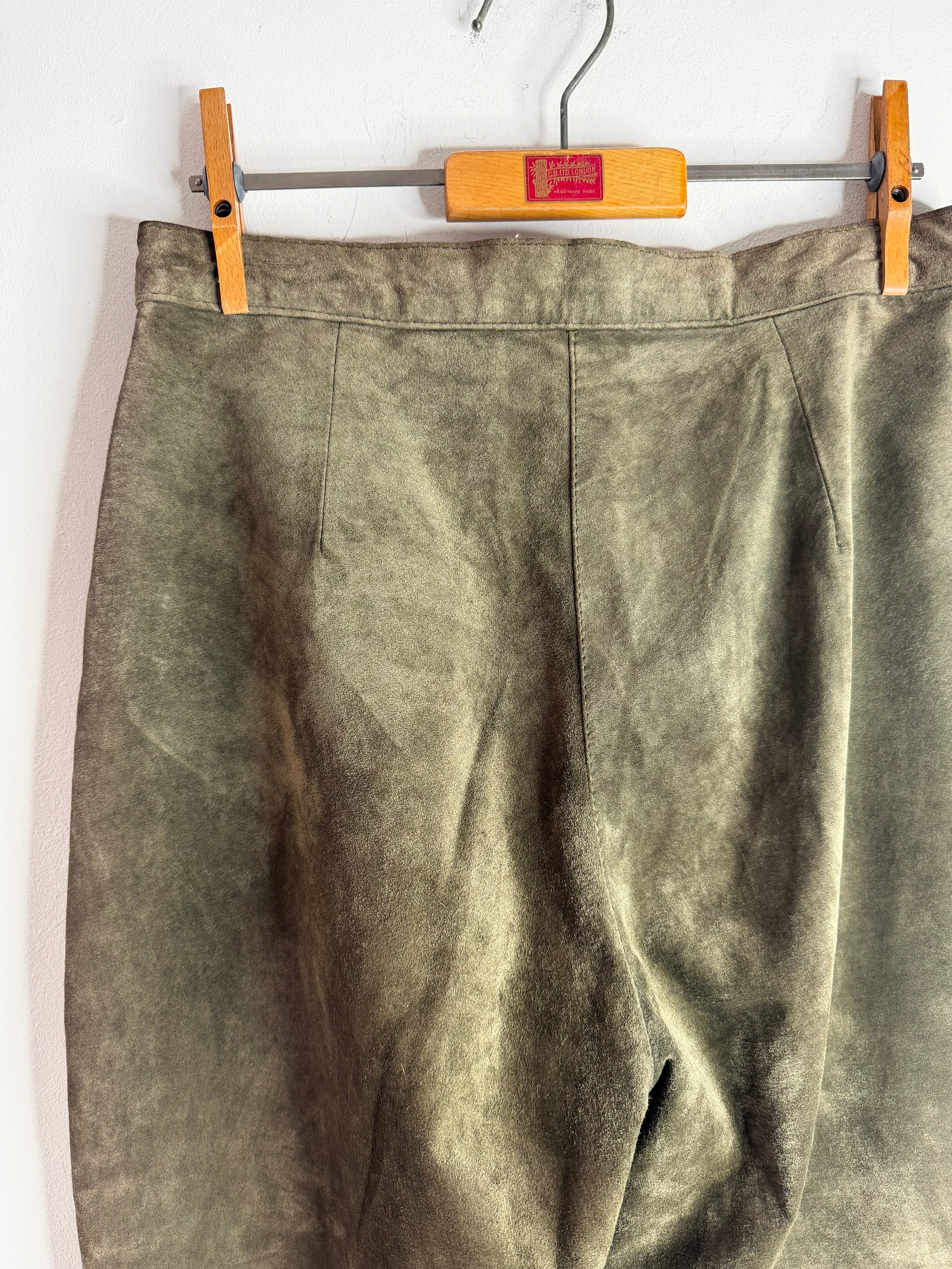 Vintage Green Suede Trousers image 5