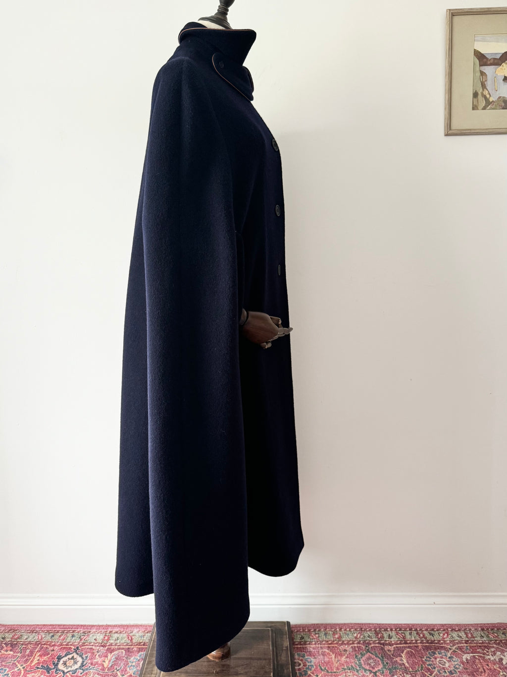 DAKS Preowned Long Wool Cape image 8