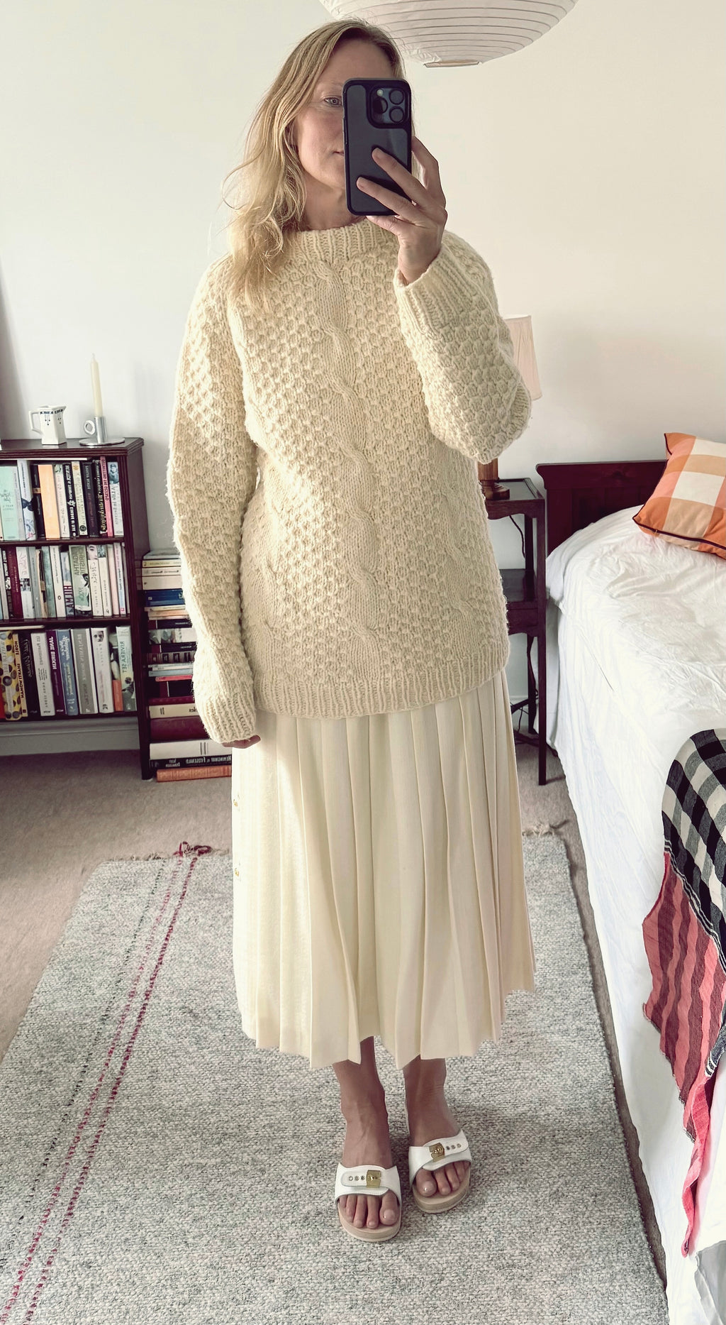 Hand-knitted Vintage Cable Knit Jumper image 1