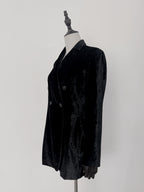 MANI Preowned Longline Crushed Velvet Blazer image 4