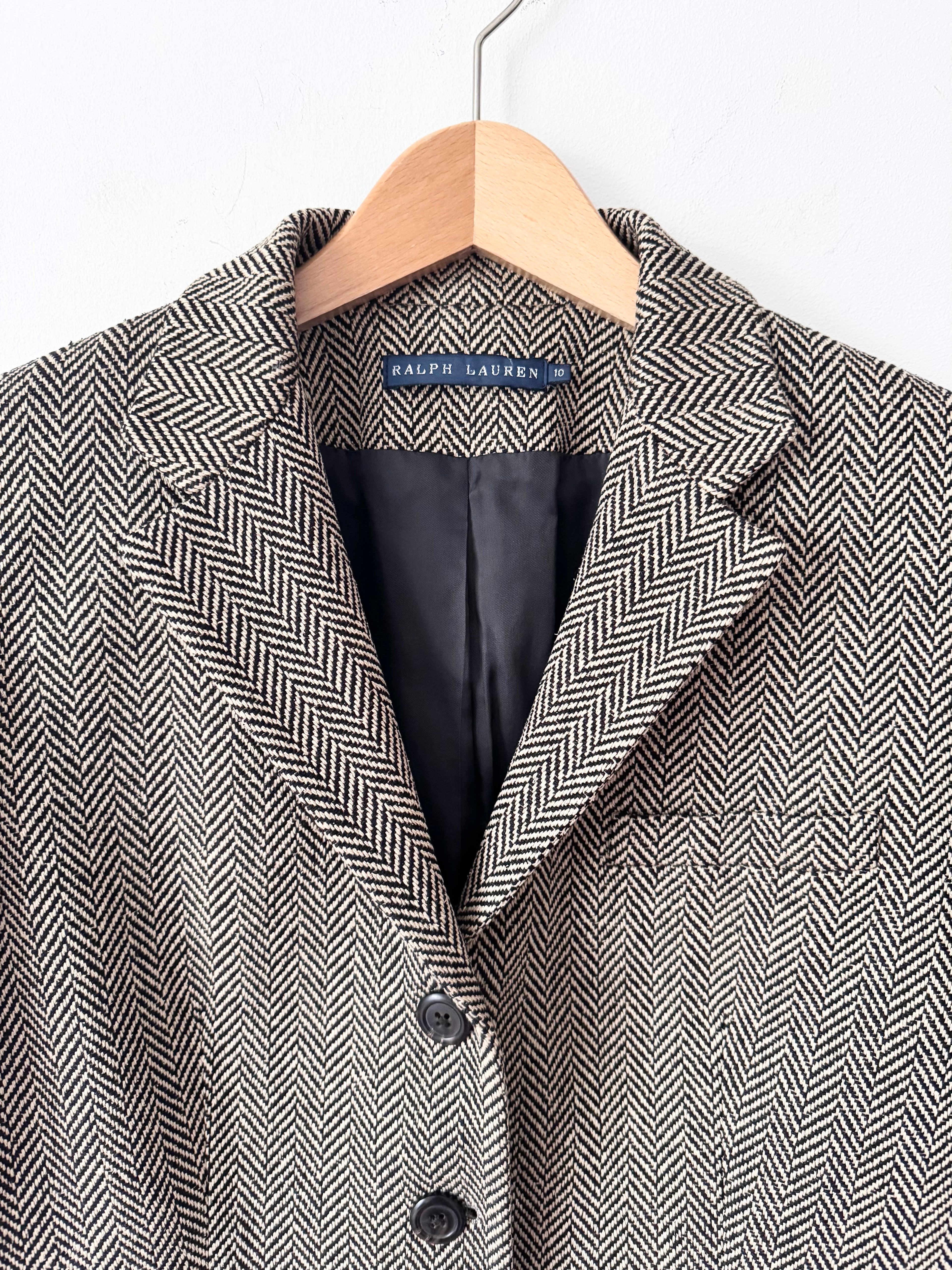 Ralph Lauren Pre-Owned Silk Herringbone Blazer image 4