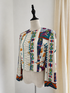 Louis Féraud Cotton Sateen Cropped Jacket