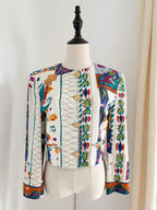 Louis Féraud Cotton Sateen Cropped Jacket