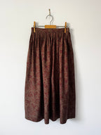 Ralph Lauren Paisley Silk Twill Gathered Midi Skirt