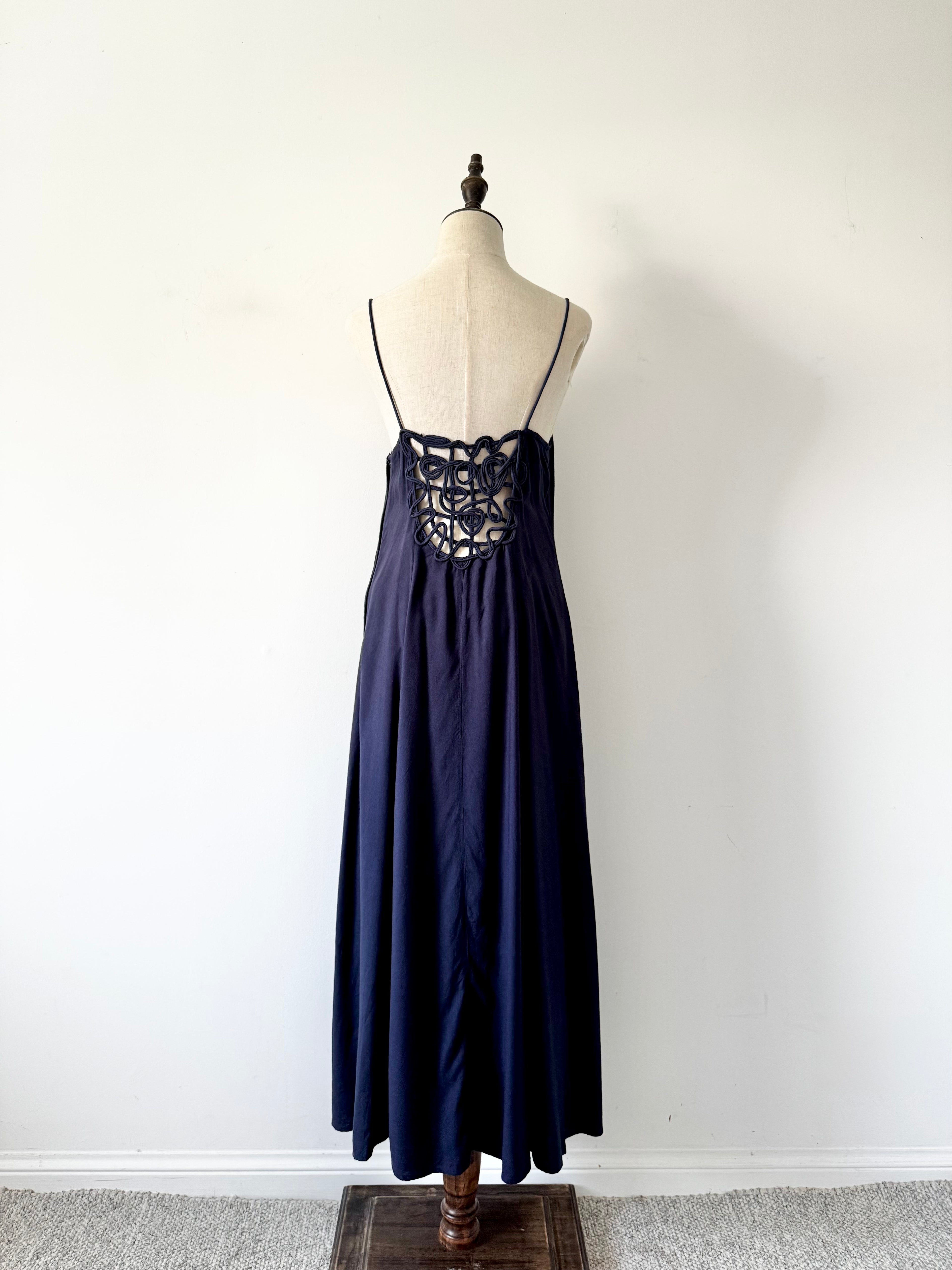 Phool Open-Back Cordwork Viscose Maxi Dress