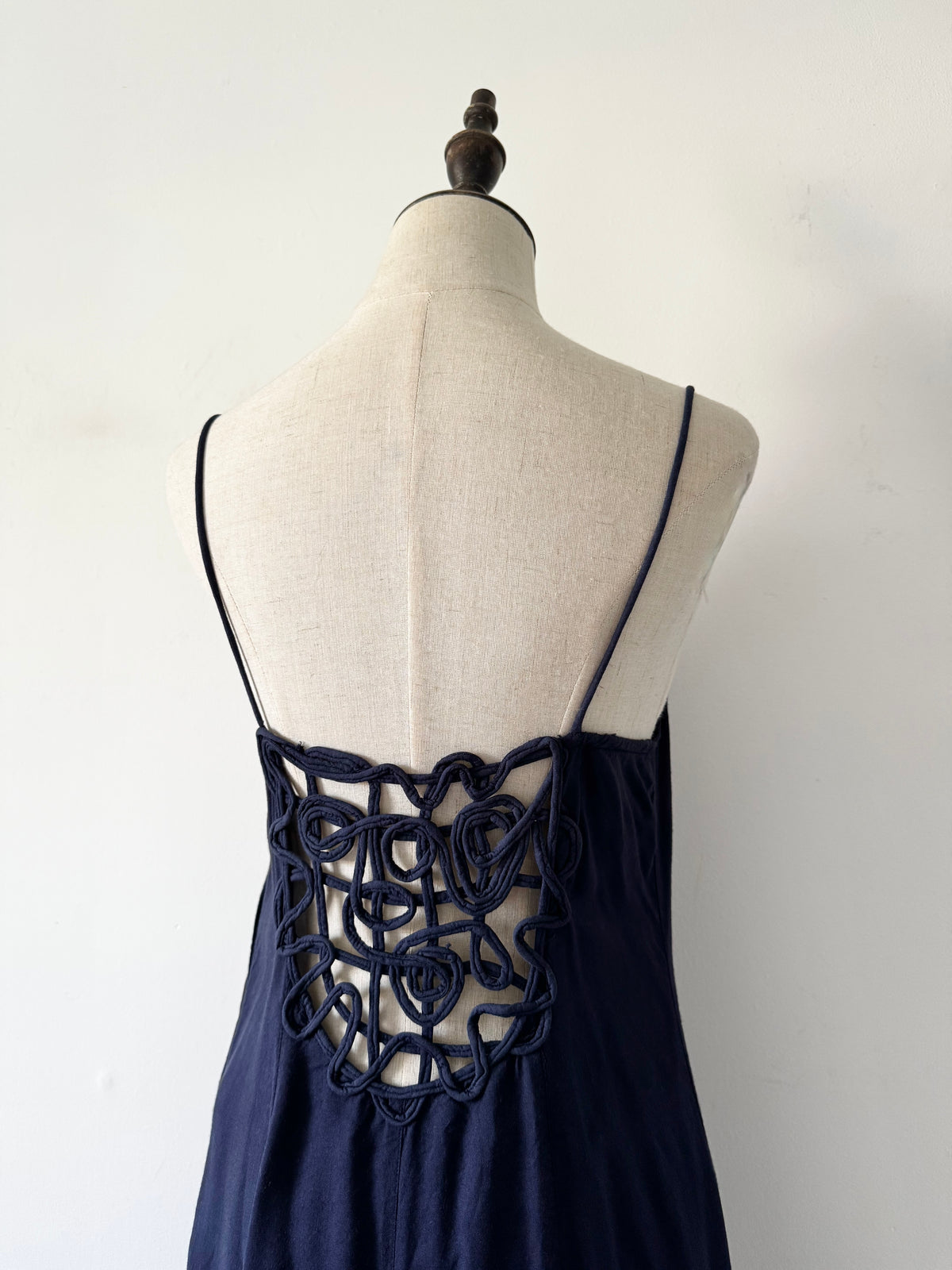 Phool Open-Back Cordwork Viscose Maxi Dress