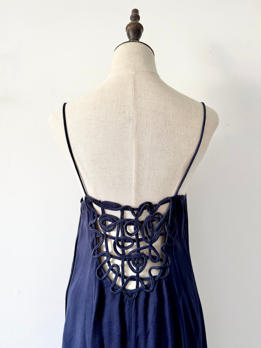 Phool Open-Back Cordwork Viscose Maxi Dress