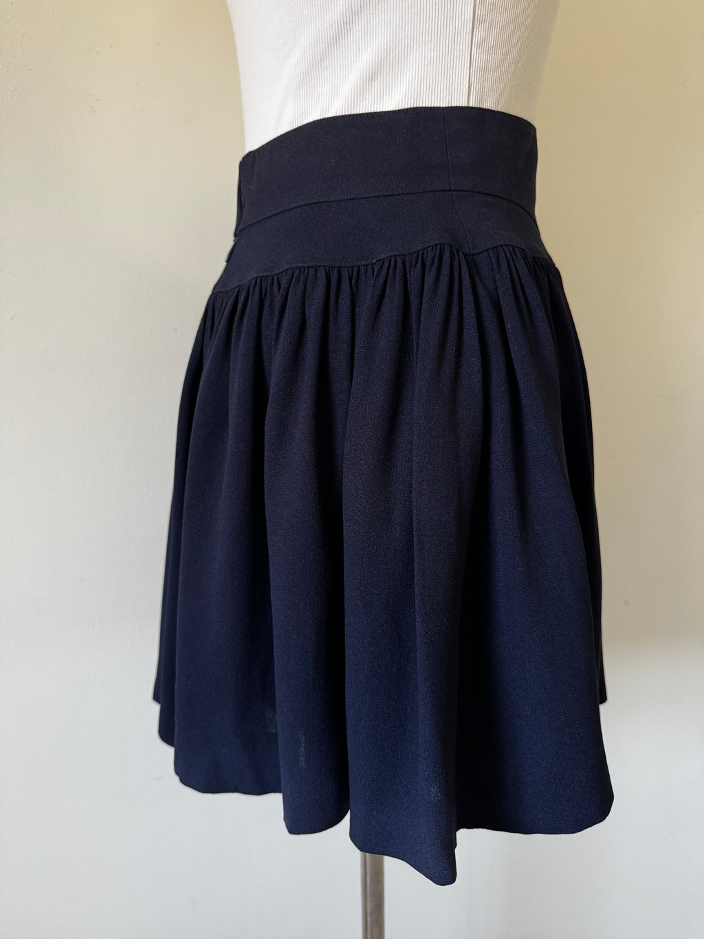 Karl Lagerfeld 1990s Mainline Wool Crepe Mini Skirt