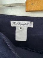 Karl Lagerfeld 1990s Mainline Wool Crepe Mini Skirt
