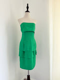 Gianni Versace Strapless Tiered Linen Dress | Circa 1989