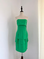 Gianni Versace Strapless Tiered Linen Dress | Circa 1989
