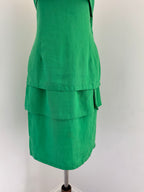 Gianni Versace Strapless Tiered Linen Dress | Circa 1989