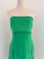 Gianni Versace Strapless Tiered Linen Dress | Circa 1989