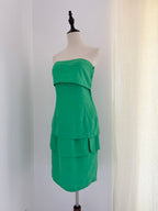 Gianni Versace Strapless Tiered Linen Dress | Circa 1989