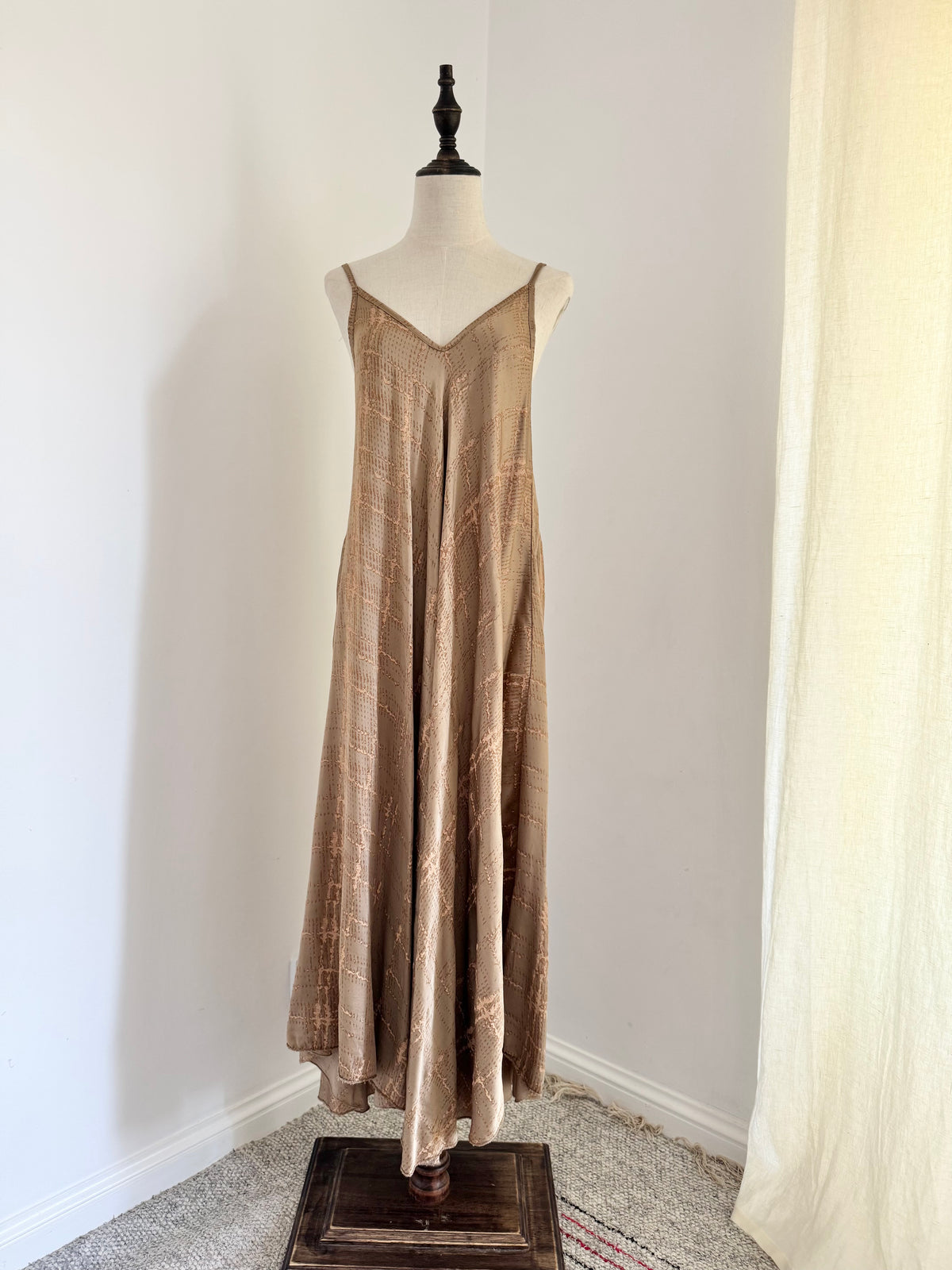 Italian Burnout Slip Maxi Dress