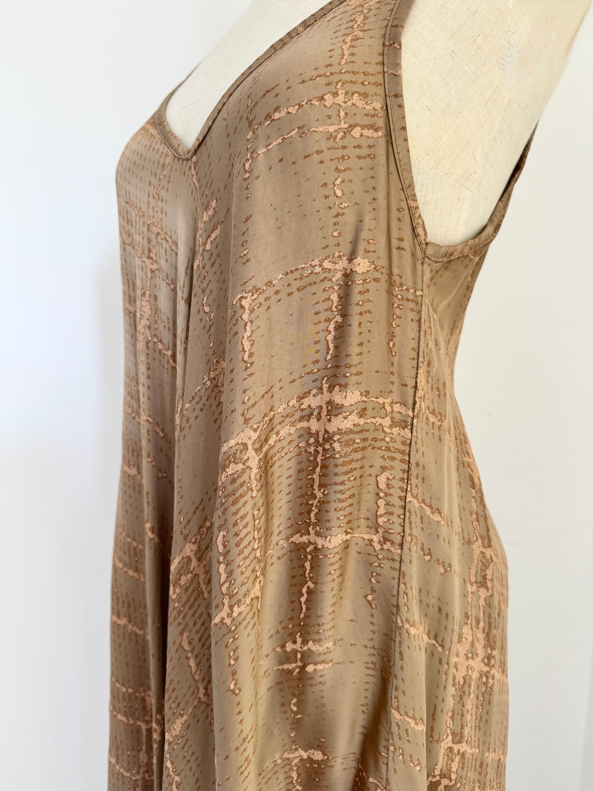 Italian Burnout Slip Maxi Dress