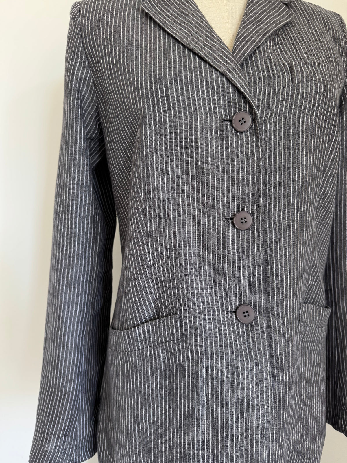Agnès b. Linen Pinstripe Trouser Suit